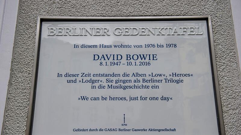 Bowie-Gedenktafel Bowie-Gedenktafel