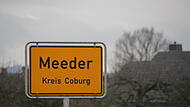 Gemeinde Meeder - Kreis Coburg - Ortsschild - frontal