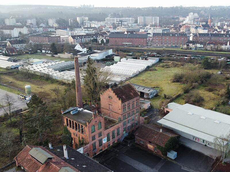 Das Maisel-Gelände in Bamberg aus der Luft