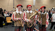 Philipp Neumann, Lukas Krug und Milena Böhnlein spielen im Münnerstädter Jugendblasorchester.