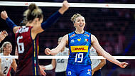 Sarah Luisa Fahr jubelte im Juli 2025 über den Gewinn der Nations League mit Italien.