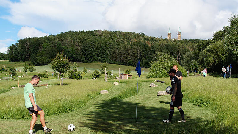 Die Fu&szlig;ballgolf-Anlage in Bad Staffelstein ist Austragungsort der deutschen Meisterschaft.