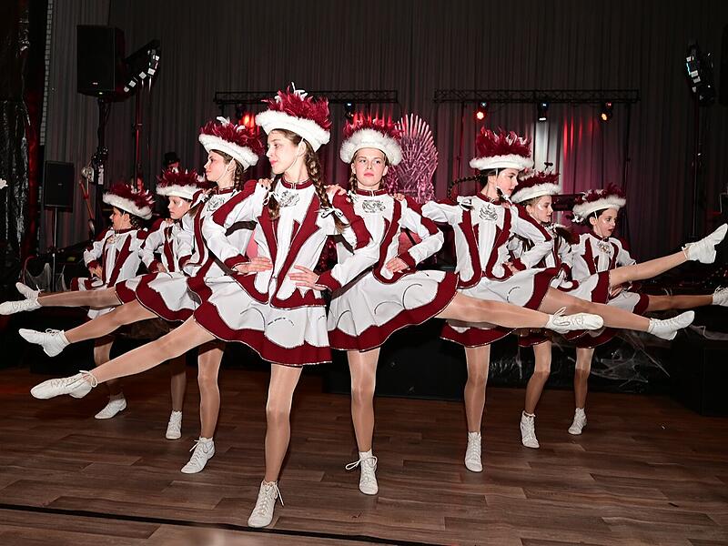 Die Garde von Unterleinleiter begeisterte bei der Prunksitzung mit ihren Tanzeinlagen.
