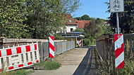 Diese Fußgängerbrücke in Reuth ist gesperrt.,Forchheim & Fränkische Schweiz Diese Fußgängerbrücke in Reuth ist gesperrt.,