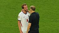 Thomas Tuchel (r) mit Harry Kane