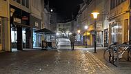 Der Steinweg in Coburg, an einem Donnerstagabend. Viel war nicht los.