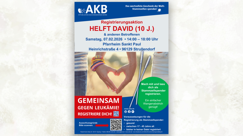 Typisierungsaktion in Strullendorf am kommenden Samstag.