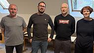 Den neuen Vorstand bilden (v.&nbsp;l.) Roland Bauer, Matthias Zillig, Harald Noll und Cathleen Lessig.