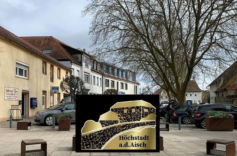 Umstritten ist der Platz Am Graben in Höchstadt als Standort für den beleuchteten Fotoprint „Stadt-Silhouette“.