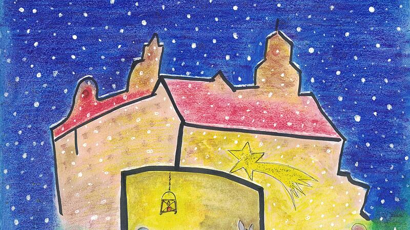 Andrea Senf hat den Brauch des &bdquo;Christkindla-Eihetschens&ldquo; in den alten Schriften der 1944 verstorbenen Kulmbacher Heimatschriftstellerin Elise Gleichmann entdeckt. Die Geschichte inspirierte sie zum Malen dieses Bildes.