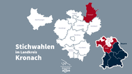 Kommunalwahl 2026: Stichwahlen im Landkreis Kronach Im Landkreis Kronach kommt es bei der Kommunalwahl 2026 zu Stichwahlen in Kronach, Reichenbach und Tettau.