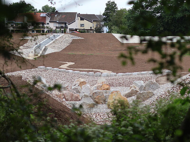 Der Hochwasserschutz im Forchheimer Ortsteil Kersbach nimmt Formen an.