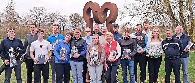 Die Sieger des Golfturniers.