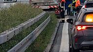 Autobahn, Unfall, Leitplanke, Mittelschutzplanke Autobahn, Unfall, Leitplanke, Mittelschutzplanke