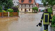 See im Dorf:  Beim Hochwasser in Mürsbach vor einer Woche kam es zum Glück nur zu Sachschäden.  Doch die Parallelen zur  Katastrophe in der Eifel liegen auf der Hand.