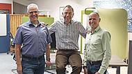 Die drei Gesch&auml;ftsf&uuml;hrer der H&ouml;chemer B&uuml;ro GmbH & Co. KG (von links): Michael Wolf, Thomas H&ouml;chemer und Jochen Heinkel.