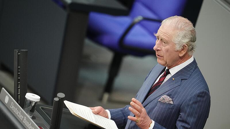 K&ouml;nig Charles III. spricht am zweiten Tag seiner Deutschlandreise im Bundestag.
