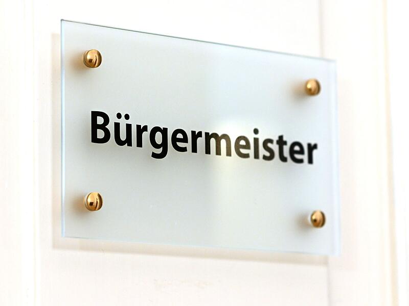 Schild Bürgermeister