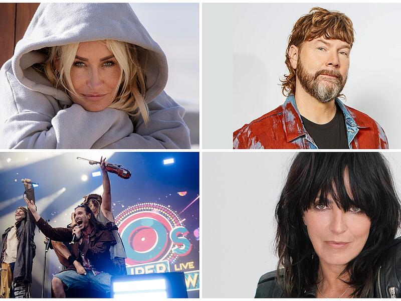 Sarah Connor, Ray Garvey, die 90s Super Show und Nena erwarten die Menschen am Turniergebäude beim Bad Kissingen Open Air 2025.