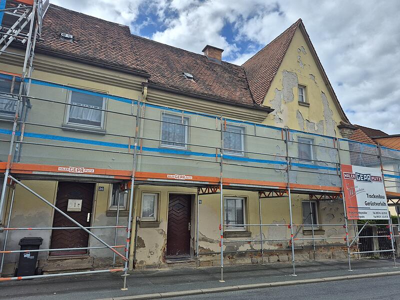 Die "gelben H&auml;user" in der Kaulangerstra&szlig;e stehen unter Denkmalschutz
