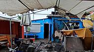 Biergarten in Flammen: In der Nacht auf den 7. Juli 2022 hat ein Mann das Außenzelt des Bahnhofstüberls Burgkunstadt in Brand gesteckt.