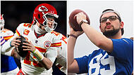 Ein absoluter Experte in Sachen American Football: Christopher Meindl aus Thulba (Landkreis Bad Kissingen, rechts) analysiert den Super Bowl, bei dem Patrick Mahomes, Quarterback der Kansas City Chiefs (links), abräumen möchte.