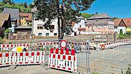 Die Baustelle bei der Ankerbrücke ist eine große Maßnahme. Zurzeit wird die zweite Ufermauer saniert und neu aufgebaut.Susanne Deuerling Die Baustelle bei der Ankerbrücke ist eine große Maßnahme. Zurzeit wird die zweite Ufermauer saniert und neu aufgebaut.Susanne Deuerling