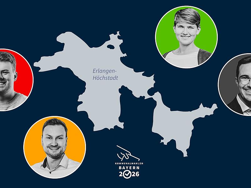 Kommunalwahl Erlangen Höchstadt Newcomer und Nachwuchs Die Kommunalwahl 2026 bringt neue Kandidaten unter 30 Jahren auf das politische Parkett in Erlangen-Höchstadt, darunter Korbinian von der Burg (SPD), Bendedikt Herzig (Freie Wähler), Pauline Port (Die Grünen) und Nico Kauper (CSU).