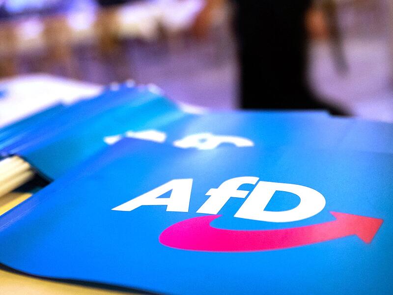 Fahne mit AfD-Logo