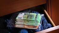 Euro-Bargeld in Schublade