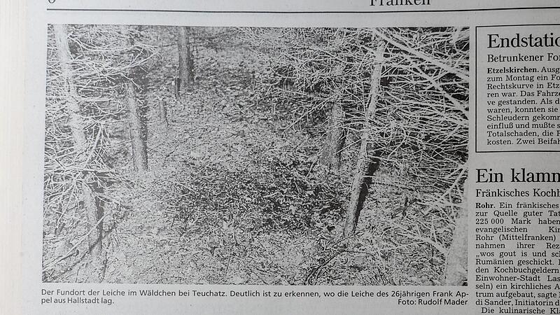 So berichtete 1995 der Fr&auml;nkische Tag von der Tat.
