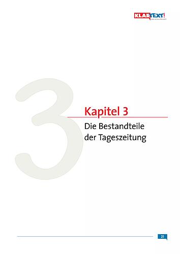Kapitel 3 - Die Bestandteile der Tageszeitung