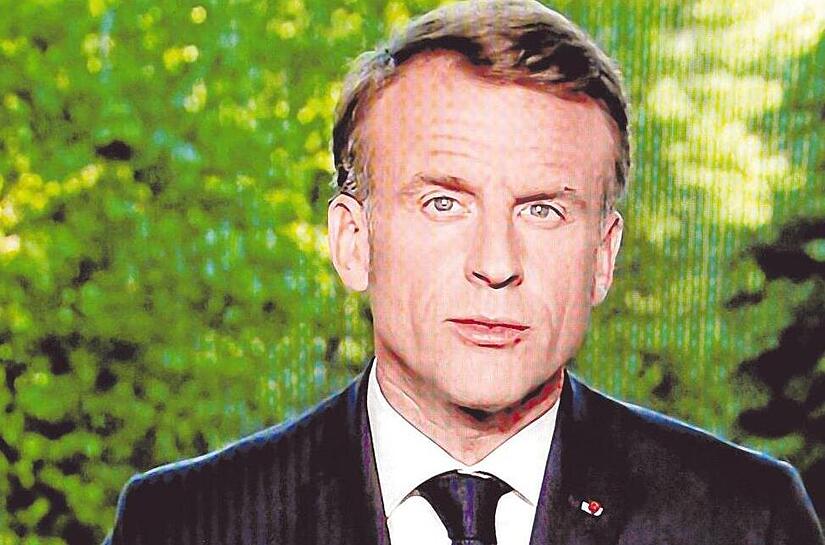 Parlamentswahlen am 30. Juni: Emmanuel Macron kündigte in einer TV-Ansprache die Auflösung der Nationalversammlung an.  &#160;&#160;