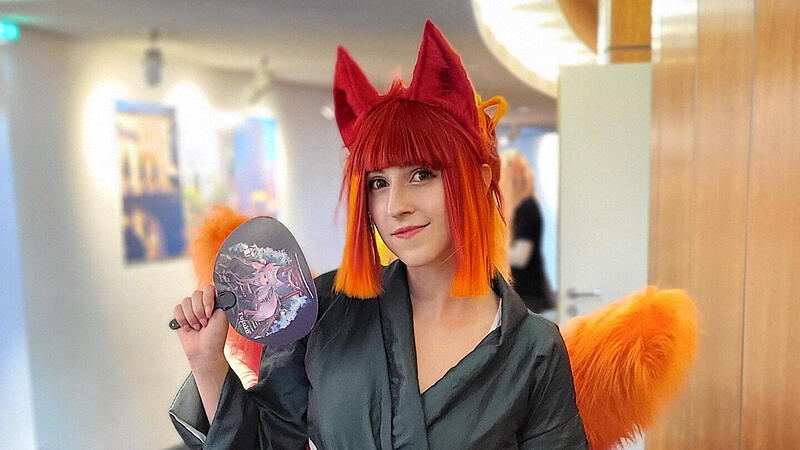 Das Maskottchen der Natsukon: Natsuko, eine dreischweifige Kitsune.