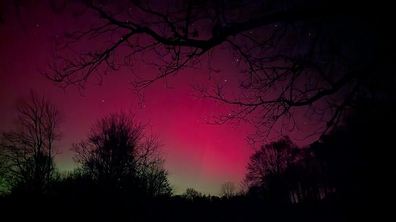 Polarlichter &uuml;ber dem Volkersberg