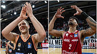 Während der Ulmer Christian Sengfelder (links) vier Jahre für Bamberg gespielt hat, könnte der Bamberger Kapitän Ibi Watson (rechts) in der kommenden Saison für die Ulmer auflaufen. Während der Ulmer Christian Sengfelder (links) vier Jahre für Bamberg gespielt hat, könnte der Bamberger Kapitän Ibi Watson (rechts) in der kommenden Saison für die Ulmer auflaufen.