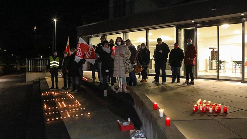 Im Dezember protestierten Mitarbeiter vor dem Call-Center von Baur in Burgkunstadt gegen den geplanten Personalabbau.