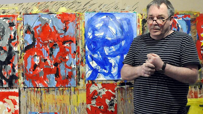 Karl Schönberger zeigt in der Burgkunstadter Produzentengalerie für Gegenwartskunst expressionistische Malerei in Öl auf Hartfaserplatten sowie in Öl auf Papier. Außerdem sind Skulpturen des Bamberger Künstlers Adelbert Heil zu sehen. Karl Schönberger zeigt in der Burgkunstadter Produzentengalerie für Gegenwartskunst expressionistische Malerei in Öl auf Hartfaserplatten sowie in Öl auf Papier. Außerdem sind Skulpturen des Bamberger Künstlers Adelbert Heil zu sehen.