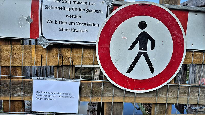 Wer beschwert sich anonym &uuml;ber die Sperrung des Holzstegs am Bauerswehr?