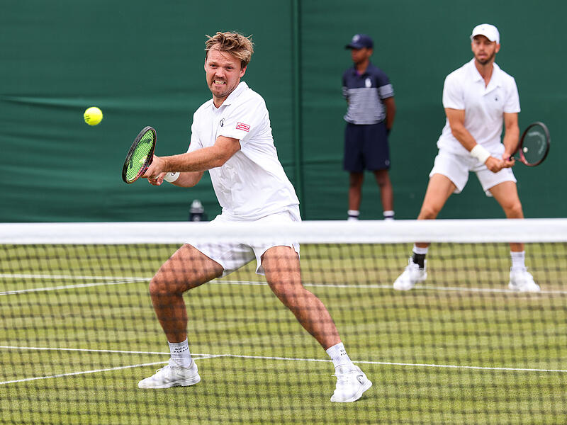 Der Coburger Kevin Krawietz (vorne) und Tim Pütz stehen in Wimbledon im Viertelfinale. Der Coburger Kevin Krawietz (vorne) und Tim Pütz stehen in Wimbledon im Viertelfinale.