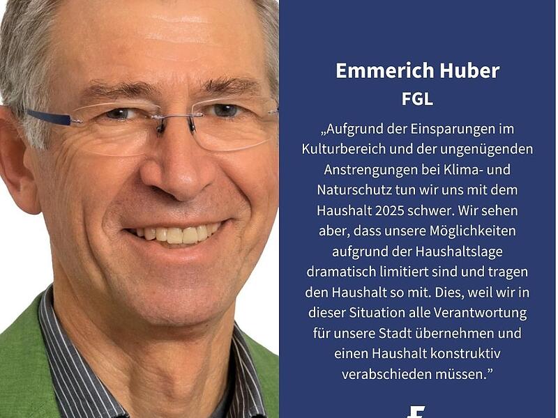 Haushaltsreden Forchheim 2025Haushaltsreden Forchheim 2025 Emmerich Huber, Forchheimer Grüne Liste