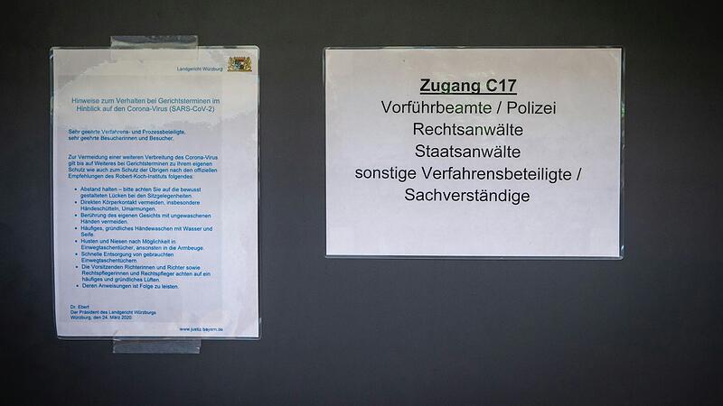 Verhandlung vor der Jugendkammer des Landgerichts W&uuml;rzburg: Der Prozess um den Mord an einem Lohrer Sch&uuml;ler findet wegen des Alters des Angeklagten hinter verschlossenen T&uuml;ren statt.