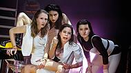 Antonia Bockelmann, Philine Bührer, Wiebke Jakubicka-Yervis und Jeanne Le Moign (v. l.) spielen in "Who is afraid of FUCK YOU ALL?" Antonia Bockelmann, Philine Bührer, Wiebke Jakubicka-Yervis und Jeanne Le Moign (v. l.) spielen in "Who is afraid of FUCK YOU ALL?"