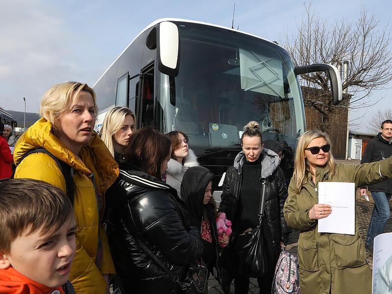 Am 16. M&auml;rz 2022 sind die ersten ukrainischen Fl&uuml;chtlinge im Landkreis Forchheim offiziell angekommen.Forchheim & Fr&auml;nkische Schweiz