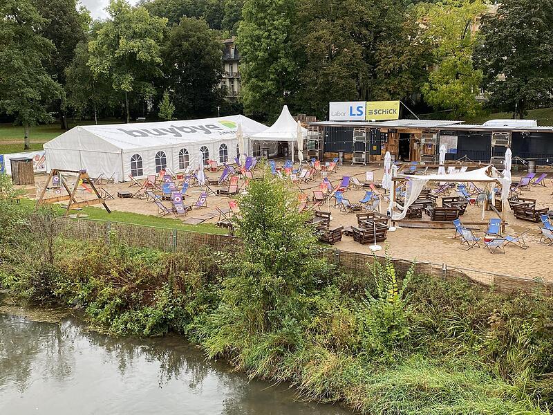 Der Stadtstrand in Bad Kissingen