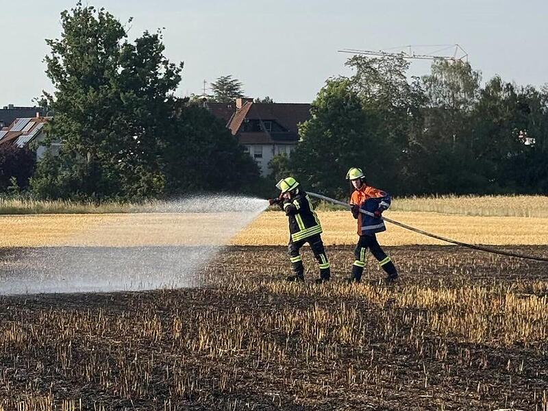 Brand nahe Erlangen bei Extremhitze: Feuerwehr erh&auml;lt unerwartete Hilfe