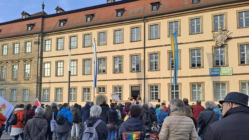 Demo gegen Rassismus in Bamberg am 21. M&auml;rz 2024