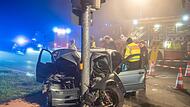 Verfolgungsjagd im Kreis Bamberg: Auto kracht gegen Ampel