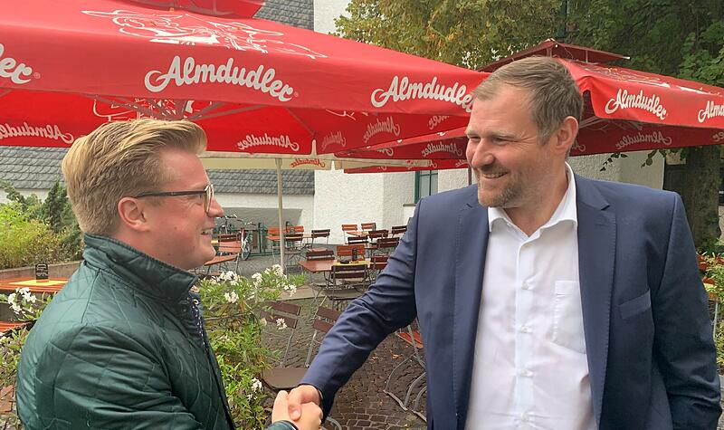 Martin Mittag und Zweitstimmenkandidat Maximilian Forkel