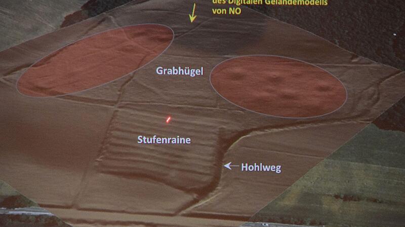 Mit Hilfe eines solchen 3D-Modells werden Terrassen und ein Hohlweg deutlich sichtbar.
